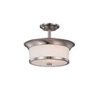 Plafonnier Nuvo Lighting 60-5450 2-Lumières Série Mobili Nickel Brossé