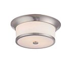 Plafonnier Nuvo Lighting 60-5460 2-Lumières Série Mobili Nickel Brossé