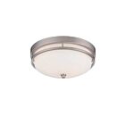 Plafonnier Nuvo Lighting 60-5486 2-Lumières Série Neval Nickel Brossé