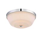 Plafonnier Nuvo Lighting 60-5804 2-Lumières Série Willow Nickel Poli