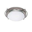 Plafonnier Nuvo Lighting 60-608 2-Lumières Série Polaris Nickel Brossé