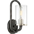 Luminaire de Vanit Nuvo Lighting 60-6121 1-Lumière Série Sherwood Noir de fer