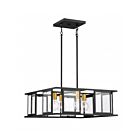 Suspendus à tige Nuvo Lighting 60-6414 Payne 4-lumières 240w bronze de minuit