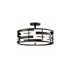 Plafonnier semi encastré Nuvo Lighting 60-6436 Lansing 3-lumières 300w noir texturé