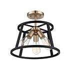 Plafonnier semi encastré Nuvo Lighting chassis 60-6643 3-lumières 180W cuivre brossé