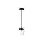 Suspendu mini tige Nuvo Lighting antebellum 60-6732 1-lumière 60W noir mat