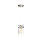 Mini suspendu à cordon Nuvo Lighting 60-6736 Antebellum 1-Lumière 60W Nickel brossé
