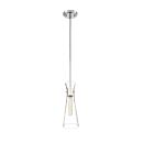 Suspendu Mini Tige Nuvo Lighting 60-6868 Bahari 1-Lumière 60W Nickel poli
