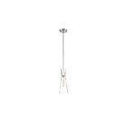 Suspendu Mini Tige Nuvo Lighting 60-6868 Bahari 1-Lumière 60W Nickel poli