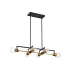 Suspendu à tige pour ilot Nuvo Lighting intention 60-6977 6-lumières 360W laiton chaud et noir