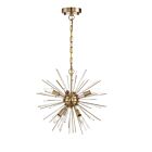 Chandelier sur chaîne Nuvo Lighting cirrus 60-6992 6-lumières 360W laiton vintage