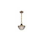 Petit suspendu à chaîne Nuvo Lighting 60-7059 Faro 1-Lumière 60W Laiton bruni