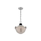 Suspendu à chaîne Nuvo Lighting 60-7070 Faro 1-Lumière 100W Nickel poli