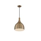 Suspend à cordon Nuvo Lighting 60-7077 Bellcap 1-Lumière 100W Laiton bruni