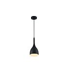 Petit suspend à cordon Nuvo Lighting 60-7086 Bellcap 1-Lumière 60W Noir mat