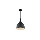 Suspend à cordon Nuvo Lighting 60-7087 Bellcap 1-Lumière 100W Noir mat