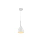 Petit suspend à cordon Nuvo Lighting 60-7096 Bellcap 1-Lumière 60W Blanc mat