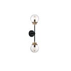 Applique murale Nuvo Lighting 60-7122 Axis 2-Lumières 120W Noir mat