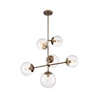 Suspendus à tige Nuvo Lighting 60-7125 Sky 6-Lumières 360W Laiton bruni