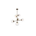 Suspendus à tige Nuvo Lighting 60-7125 Sky 6-Lumières 360W Laiton bruni