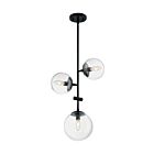 Suspendus à tige Nuvo Lighting 60-7134 Sky 3-Lumières 180W Noir mat