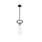 Suspendus à tige Nuvo Lighting 60-7153 Teresa 1-Lumière 60W Noir mat