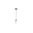 Suspendu Mini Tige Nuvo Lighting 60-7170 Sommerset 1-Lumière 60W Nickel brossé