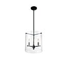 Suspendus à tige Nuvo Lighting 60-7287 Bransel 3-Lumières 180W Noir mat