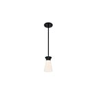 Suspendu Mini Tige Nuvo Lighting 60-7314 Caleta 1-Lumière 60W Noir