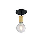Plafonier semi encastré Nuvo Lighting 60-7343 Ryder 1-Lumière 60W Noir