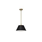 Suspendu de taille moyenne Nuvo Lighting Dover 60-7411 60W 1 lumière noir avec laiton vintage