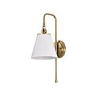 Applique murale Nuvo Lighting Dover 60-7446 60W 1 lumière blanc avec laiton vintage