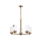 Lustre Nuvo Lighting Intersection 60-7535 300W 5 lumières laiton bruni