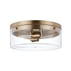 Petit plafonnier Nuvo Lighting Intersection 60-7536 120W 2 lumières laiton bruni
