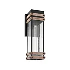 Lanterne murale grand format Nuvo Lighting Homestead 60-7542 60W 1 lumière noir avec du bois
