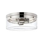 Petit plafonnier Nuvo Lighting Intersection 60-7636 120W 2 lumières nickel poli