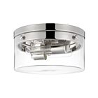 Plafonnier de taille moyenne Nuvo Lighting Intersection 60-7637 120W 2 lumières nickel poli