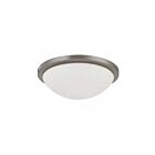 Plafonniers encastrés DEL de 13 po Nuvo Lighting 62-1043 Button 18w Nickel Brossé