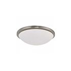 Plafonniers encastrés DEL de 17 po Nuvo Lighting 62-1044 Button 25w Nickel Brossé