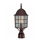 Lampe sur poteau extrieur Nuvo Lighting 60-4908 1-Lumière Série Adams Rustic Bronze