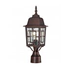 Lampe sur poteau extrieur Nuvo Lighting 60-4928 1-Lumière Série Banyon Rustic Bronze