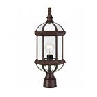 Lampe sur poteau extrieur Nuvo Lighting 60-4975 1-Lumière Série Boxwood Rustic Bronze