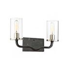 Luminaire de Vanit Nuvo Lighting 60-6122 2-Lumière Série Sherwood Noir de fer