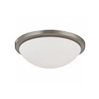 Plafonniers encastrés DEL de 13 po Nuvo Lighting 62-1043 Button 18w Nickel Brossé