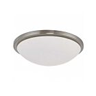 Plafonniers encastrés DEL de 17 po Nuvo Lighting 62-1044 Button 25w Nickel Brossé
