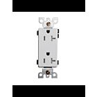 Ortech 8307TR 20A Blanc Décoratif Résistant à l'effraction “T” fente Réceptacle