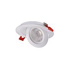 Encastré LED mince à garniture ajustable 4" Ortech DISC4FL-GM 9W blanc