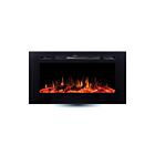 Ortech LEDFP-40 1500W 40" Noir Electric Fireplace