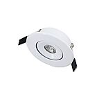 Ortech PUK-M2G 2W Blanc et Nickel Satiné Mini LED Rondelle Encastré CCT Sélectionnable