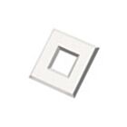 Anneau de garniture carré pour mini lumière d'escalier / de patio Ortech RDT12-3WH blanc